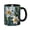Black, variant on Narcissus Daffodil Oil Paint Coffee Mug Fun Custom Ceramic Mugs 11oz Green