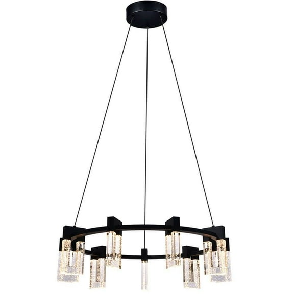 VONN Lighting 9-Light Pendant Lighting Height Adjustable Integrated LED Circular Chandelier