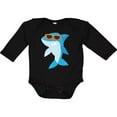 thumbnail image 3 of Inktastic Cool Shark, Shark Wearing Sunglasses, Cute Shark Boys or Girls Long Sleeve Baby Bodysuit, 3 of 5