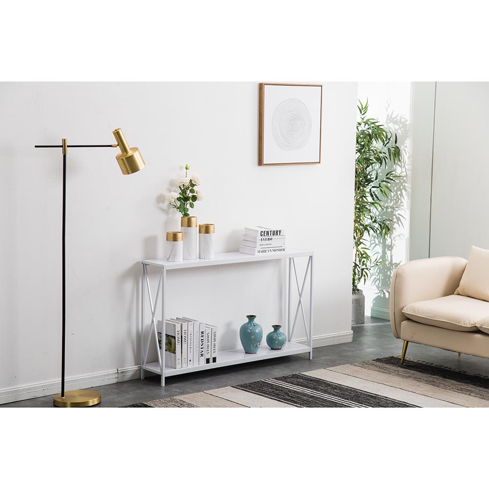 Zimtown Modern Sofa Side Table Console Table White - Walmart.com