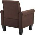 thumbnail image 3 of Lilola Home Angelo Chocolate Microfiber Fabric Armchair, 3 of 7