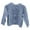 Blue, variant on YunPes Cable Knit Cardigan for Girls Button Down Crewneck Long Sleeve Crop Sweater Fall Winter Lightweight Warm Tops