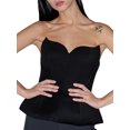 thumbnail image 1 of VISgogo, camisetas de tubo de verano para mujer, chaleco de corsé Irregular sin mangas con cuello en V y envoltura de Color sólido VISgogo moda, 1 of 9