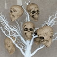 thumbnail image 2 of Matoen 6 Pcs Halloween Mini Hanging Skull Heads Halloween Skeleton Head Tree Ornament Decorations for Holiday Party Xmas Tree Decor, 2 of 6