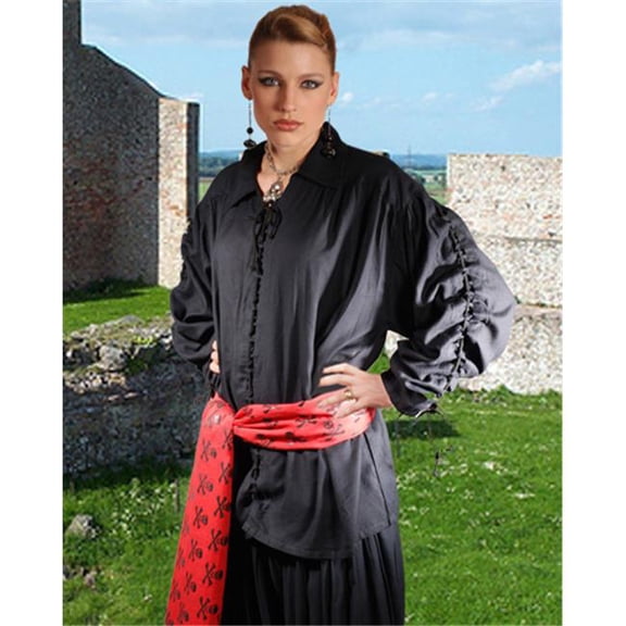 The Pirate Dressing C1034 Patrickson Shirt- Black - Extra Large