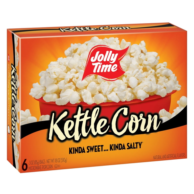 JOLLY TIME Gluten-Free Kettle Corn Microwave Popcorn, 6 Ct. 3 oz