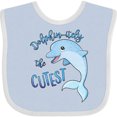 thumbnail image 3 of Inktastic Dolphin-itely the Cutest Boys or Girls Baby Bib, 3 of 4