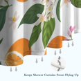 thumbnail image 6 of Orange Fruits Flowers White Pattern Shower Curtain 72"x72" ,Bathroom Decorative Shower Curtains Set with 12 Hooks,Modern Waterproof Washable Shower Curtain, 6 of 6