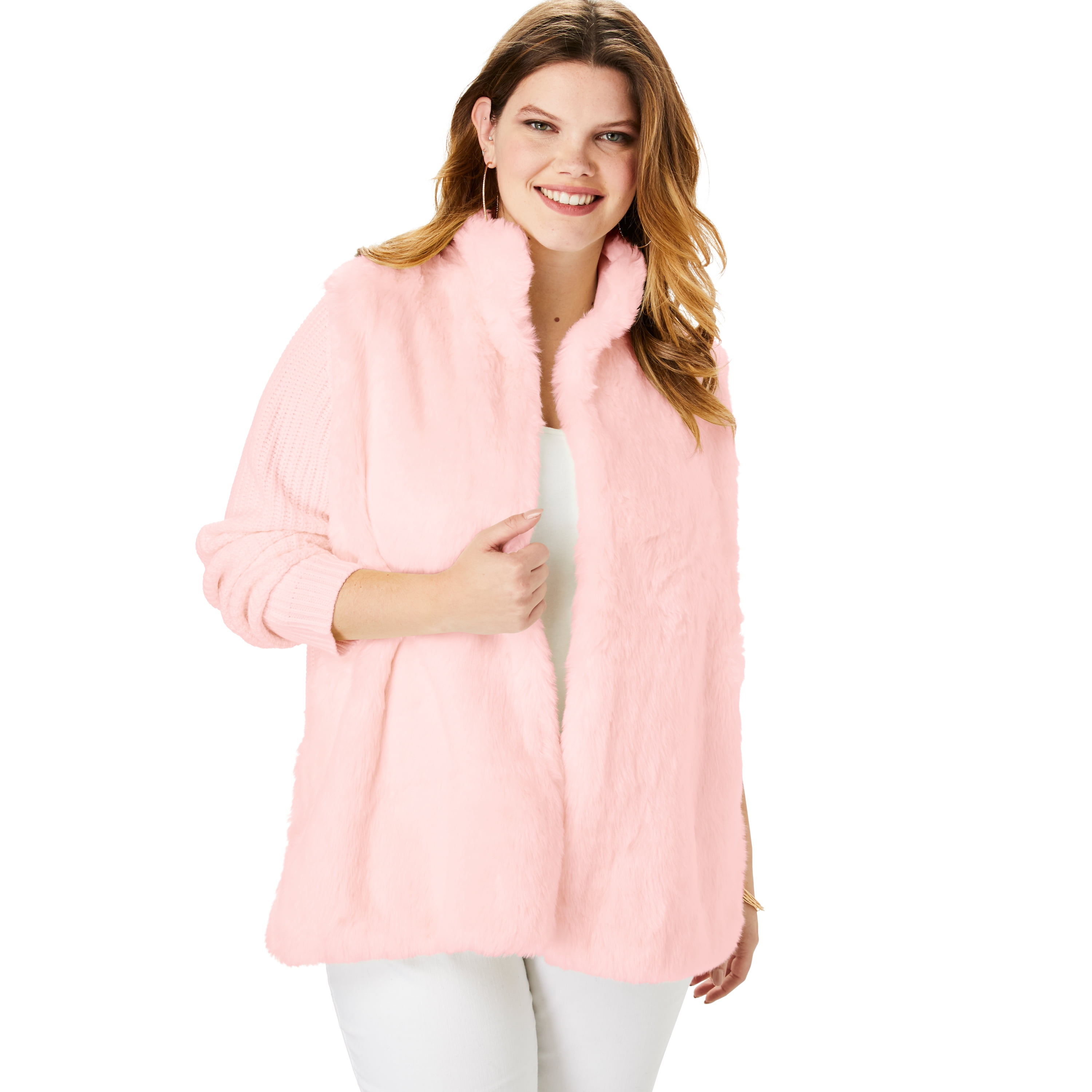 plus size faux fur sweater