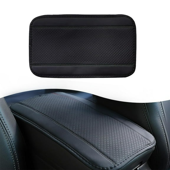 Black Parts Armrest Cushion Cover Center Console, Leather