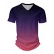 thumbnail image 4 of Summer Men's Popular T-shirt Printed V-neck Short Sleeved T-shirtS, 4 of 5