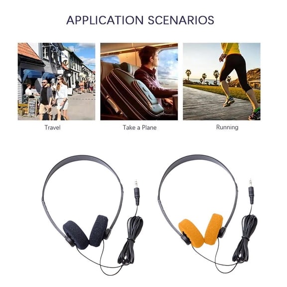 QHUDLV Retro Wired Headphones,Lightweight Stereo Foam