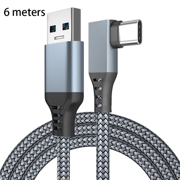 Cable de carga VR Type-c Date Line Reemplazo del cable de carga rápida para Oculus Quest 2, gris negro, 6 metros sidaley EL002628-07
