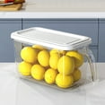 thumbnail image 4 of Fridge Bin Airtight Food Storage Containers，for Fruits Vegetables and Snacks Transparent Plastic and Space-saving Kitchen Organizers, 4 of 7