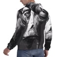 thumbnail image 6 of Kdxio Monochrome Giraffe Expression Print Mens Casual Hooded Collar Drawstring Hoodies Pullover Sweatshirts Casual Long Sleeve Shirts-X-Large, 6 of 7
