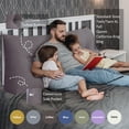 thumbnail image 4 of Rounuo Bed Wedge Pillow for Headboard, Twin Triangular Reading Pillow Linen Large Bolster Backrest Support Ergonomics Cushion Coffee 39"x20", 4 of 7