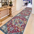 thumbnail image 6 of Ottomanson Non-Slip Hallway Runner Rug 2'7" x 9'10" Perfect for High Traffic Areas, Red/Blue Oriental, 6 of 8