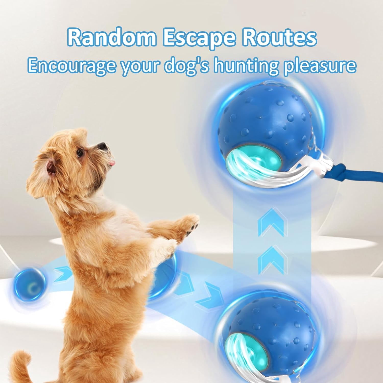Tiny Fetch Dog Toy - Interactive Dog Toys, 360°Smart Automatic Rolling Electric Dogs Ball Toy with Birdsong, Automatic Obstacle Avoidance, Rechargeable, Boredom Relief for Dogs & Cats (Red*1 PC)