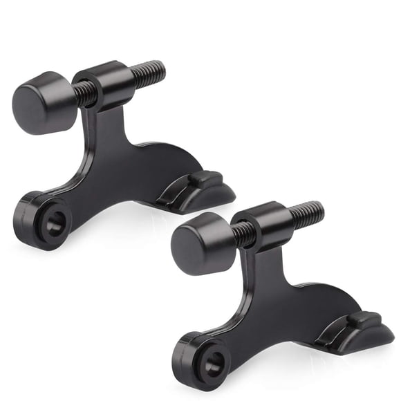 Tope de puerta HOMOTEK, 2 unidades, ajustable, negro, de goma