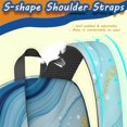 thumbnail image 5 of Blue and Gold Marble Pattern 17" Waterproof Oxford School Backpacks for Teens, S-Shape Padded Straps, for School, Travel, Hiking, Camping, 5 of 5
