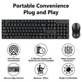 thumbnail image 2 of SANPTENT Wireless Keyboard and Mouse Combo, 104 Full Size Keyboard, 2.4GHz Portable for Windows, Mac Os, Desktop, PC, Laptop, Black, 2 of 7