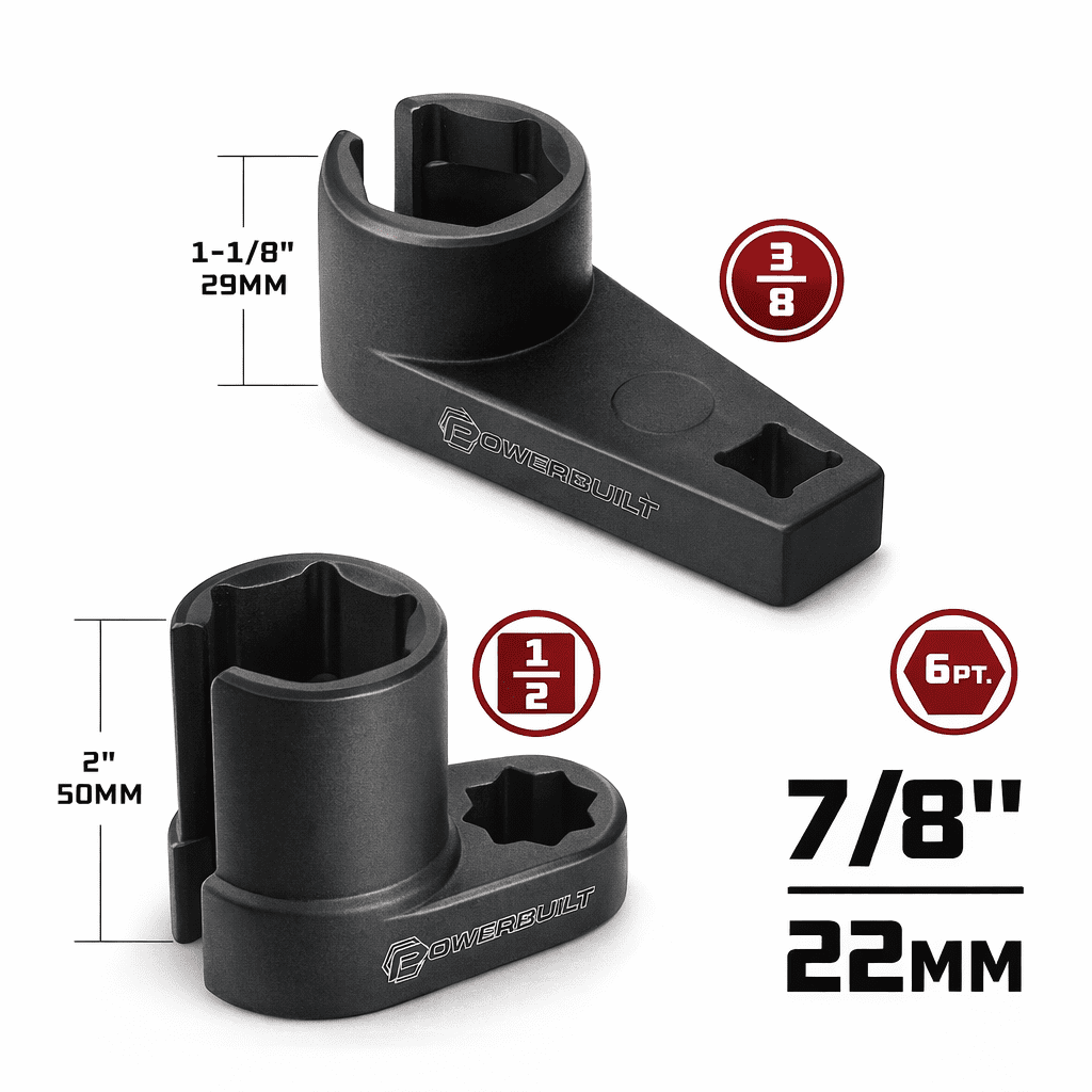 Powerbuilt 7 Pc. Specialty Switch Socket Set, Oxygen Sensor Socket - 648992