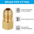 thumbnail image 3 of Uxcell 1/4" Brass Flared Plug, 2 Pack 45 Degree SAE Seal Tube Fitting, Brass Tone, 3 of 5