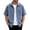 Blue, variant on hoksml Men's Gingham Plaid Short Sleeve Button Down Shirt, Chest Pocket Collared Loose Fit Summer Casual Daily Top
