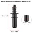 thumbnail image 3 of Unique Bargains 2 Pcs 12.61mm-ID8 Car Fuel Hose Quick Disconnect Adapter Push on EFI Fitting Plastic 60mm 2.36" Height, 3 of 6