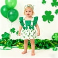 thumbnail image 2 of Krdevn Girls St. Patrick's Day Dress - Ruffle Sleeve Two Piece Outfit for Toddler Party Wear,18-24 Months, 2 of 7