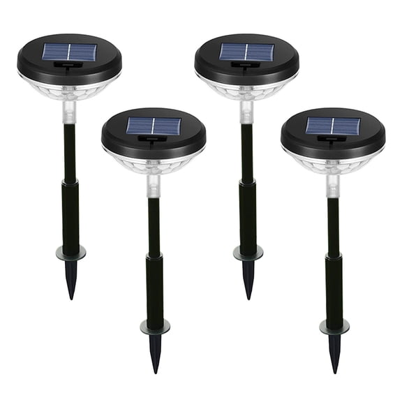 4pcs Solar Pathway Lights Outdoor, 2 in 1 Bright Solar Powered Landscape Lighting, IP65 Waterproof Auto On/Off Solar Garden Lights for Lawn Paths Patio Decorative Lighting