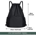 thumbnail image 5 of Bolsas con cordón. Bolsa de gimnasio impermeable con cordón de 20 l. Saco de natación negro Pe, 5 of 5
