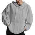 thumbnail image 1 of Cinvoph Chandails à Capuchon pour Femmes, Décontractés, à Manches Longues, Chandail à Capuche, Hauts Doux, Tenues d'Automne et d'Hiver avec Poches, 1 of 5