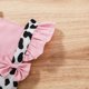 thumbnail image 2 of Gibobby Mamelucos para bebe niña con estampado de leopardo y mangas para niñas pequeñas, mono, diadema, ropa(Rosa, 3-6 Meses), 2 of 5