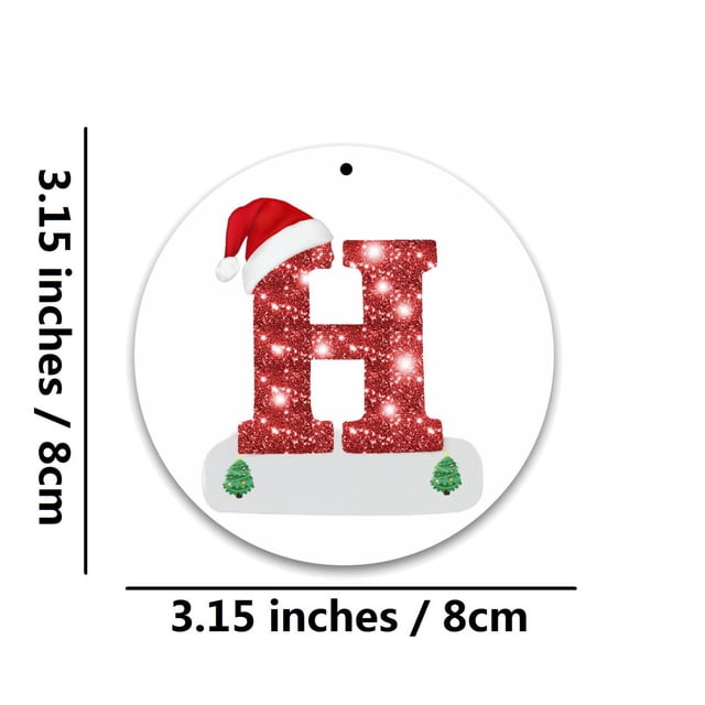 Christmas Alphabet Decorations Personalized For Gift Christmas Tree Hanging Ornament DIY Decorations