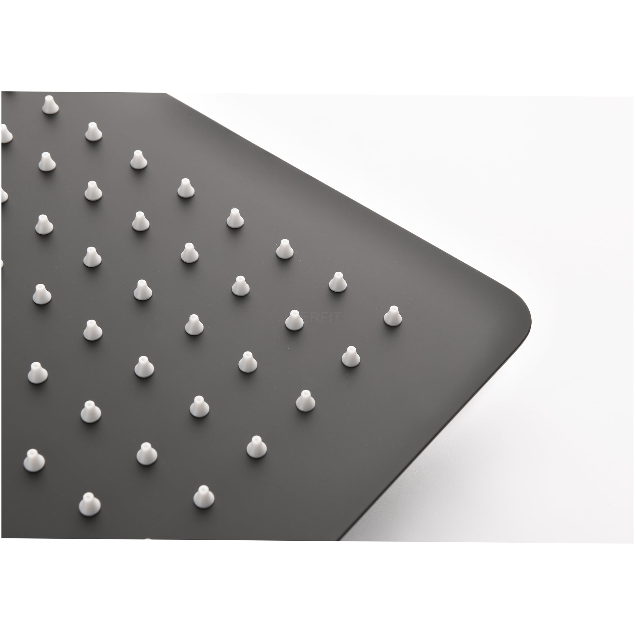 JERFIT Matte Black Rain Shower Head, 6 Inch High Pressure Rainfall Showerhead with 90 Self-Cleaning Nozzles, Water Saving Luxury Stainless Steel Shower Panel for Max Flow