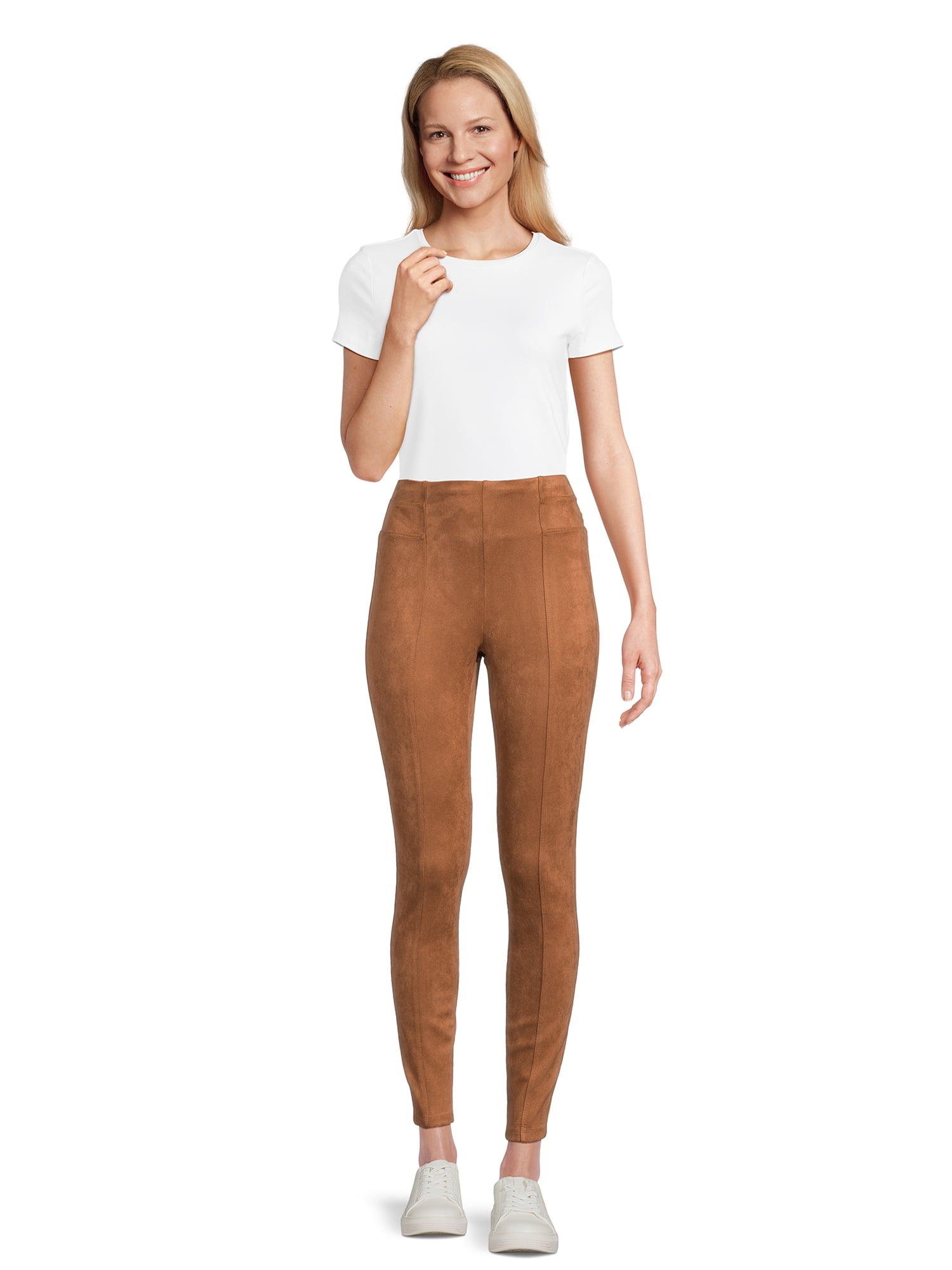 Time and Tru Women's Smoothing Tee with Short Sleeves, 2-Pack, Sizes XS-XXXL