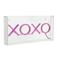 thumbnail image 2 of XOXO 11.75" Contemporary Glam Acrylic Box USB Operated LED Neon Light, Pink, 2 of 6