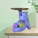 thumbnail image 5 of Estatuilla de animales de resina, almacenamiento de Perfume, bandeja de joyería para tocador, esculturas, bandejas de aperitivos dulces, decoración de 12x12x17.5cm púrpura Soledad Escultura de escritorio, 5 of 9