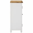 thumbnail image 6 of vidaXL Cupboard Solid Oak Wood Sideboard Side Storage Cabinet White/Light Wood, 6 of 16