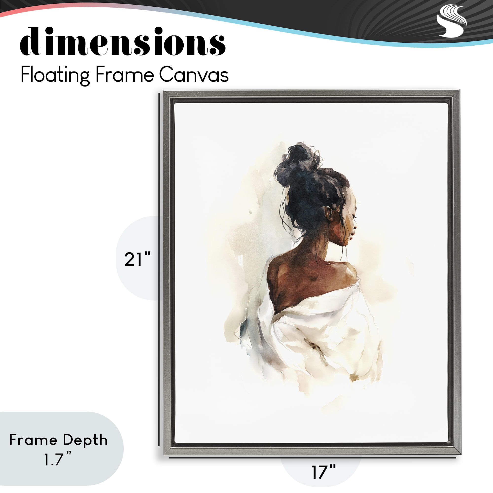 Stupell Industries Chic From Behind Gray Framed Floater Canvas Wall Art, design by Svetlana Aleynikova