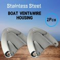thumbnail image 2 of LOVEVER -Stainless Steel Clam Shell Vent  Wire Cable Cover  Outlet Cap  Clamshell -One Piece Structure and Streamlined Design for Boats  RVs and Outdoor Application -Pack of 2 PCS, 2 of 5