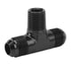 thumbnail image 5 of Adaptador en T de 3 vías, conector en forma de T, aleación de aluminio, acabado anodizado negro, 10AN a 1/2 NPT, 5 of 14