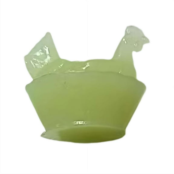 Covered Mini Glass Hens on Nests, Vintage Farmhouse Decor, Depression Style Glass Hen on Nest Chicken Salt Cellar Dish, Bowl with Lid, Easter Gifts