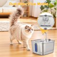 thumbnail image 4 of Fuente de agua Cat SEIRMEP de acero inoxidable de 3 litros con filtros, 4 of 7