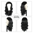 thumbnail image 3 of XIAQUJ Long Wave Black Headband Wig for Women, 3 of 9