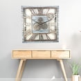 thumbnail image 5 of THE GEARS CLOCK Wall Clock with Real Moving Gears AM-LI_ 24 in Square Silver-Grey, 5 of 11