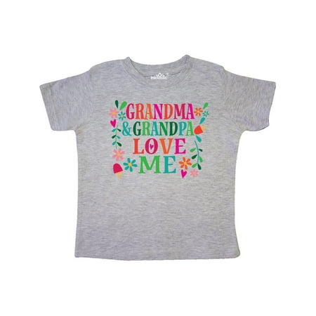 

Inktastic Grandma Grandpa Love Me Girls Gift Toddler Toddler Girl T-Shirt