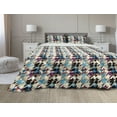 thumbnail image 1 of Art Comforter & Sham Bedding Set, Abstract Awakening Modernized Classic Houndstooth in Colorful Design Art Illustration, 3 pcs Duvet Set Microfiber Filling Quilt, 5 Sizes, Multicolor, by Ambesonne, 1 of 4