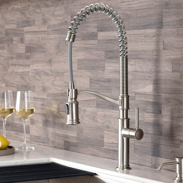 Kraus Sellette™ Commercial Style PullDown Kitchen Faucet in Spot Free